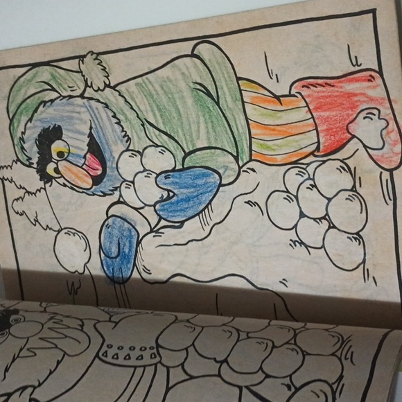 VTG 1982 Sesame Street Seasons of the Year Golden Coloring Book 1129-10 - Picture 4 of 6